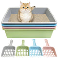 Medium Open Cat Litter Box with Scoop, Non-Stick Plastic, 15 x 11 x 4 Inches X294