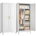 Metal Armoire Wardrobe Closet with 2 Doors L333826