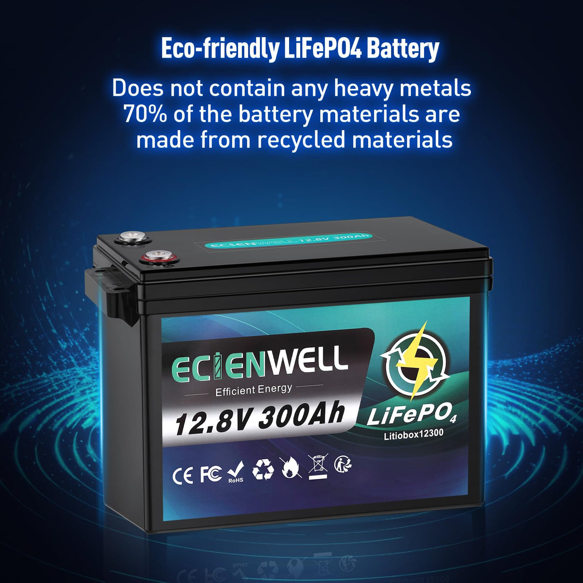 12V 600Ah LiFePO4 Battery with 200A BMS X9675