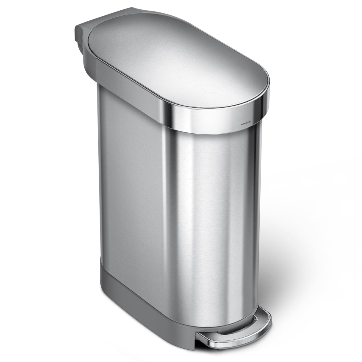 45 Liter Brushed Stainless Steel Step Trash Can M3266