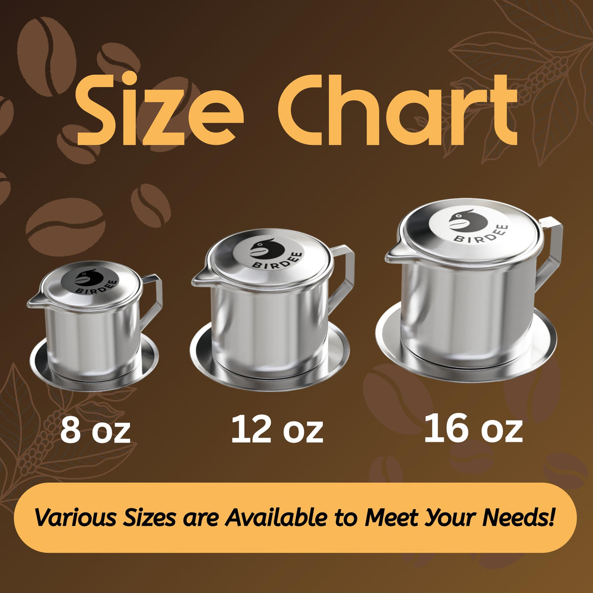 Vietnamese Coffee Dripper 12 oz Stainless Steel A9327
