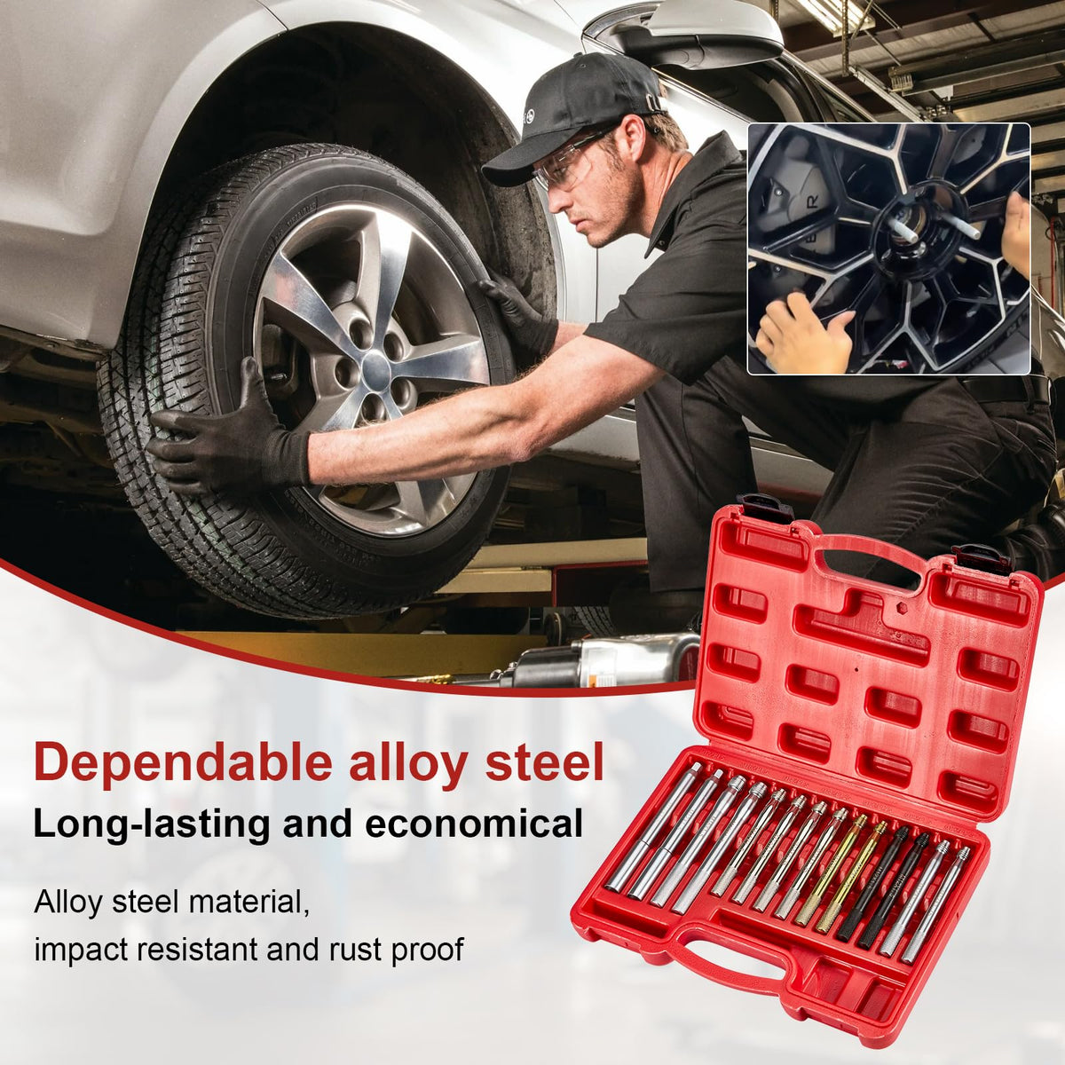 14Pcs Wheel Hanger Alignment Pin Guide Tool Set L94360
