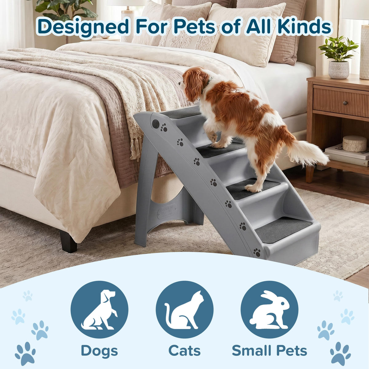 Lightweight Durable Plastic Dog Stairs G428