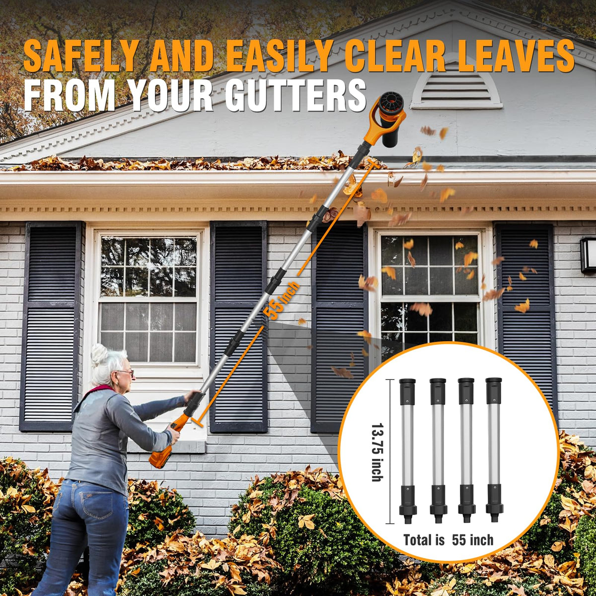40V Cordless Leaf Blower 580CFM 180MPH X53608