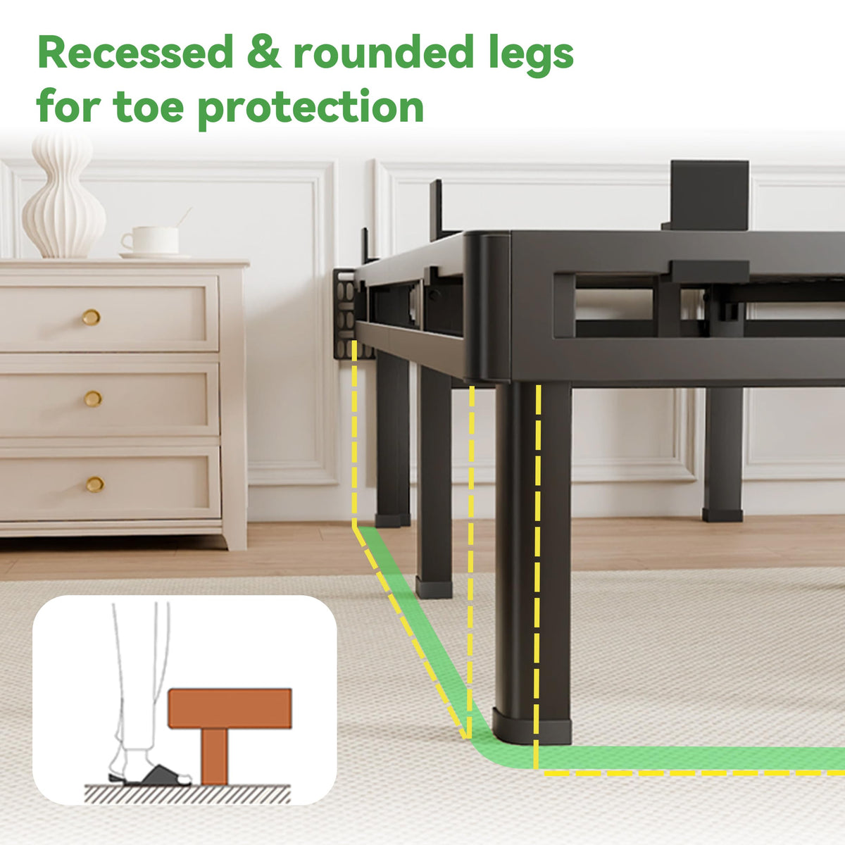 Queen 18 inch Metal Bed Frame T3865