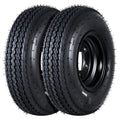 2-Pack Trailer Tire on Rim 4.80-8 4 Lug Black P206269