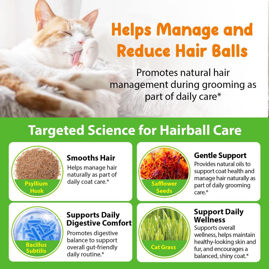 Natural Cat Hairball Treatment with Vitamins U69584