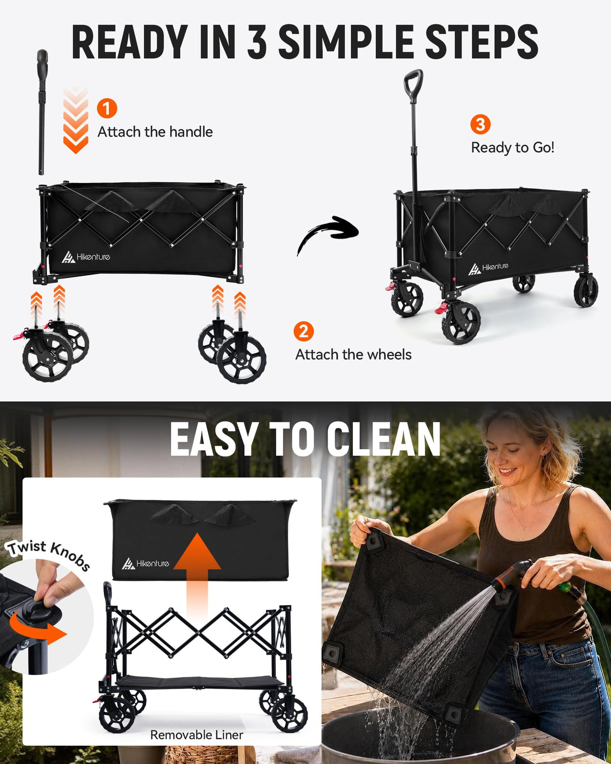 150L Foldable Heavy Duty Wagon O856