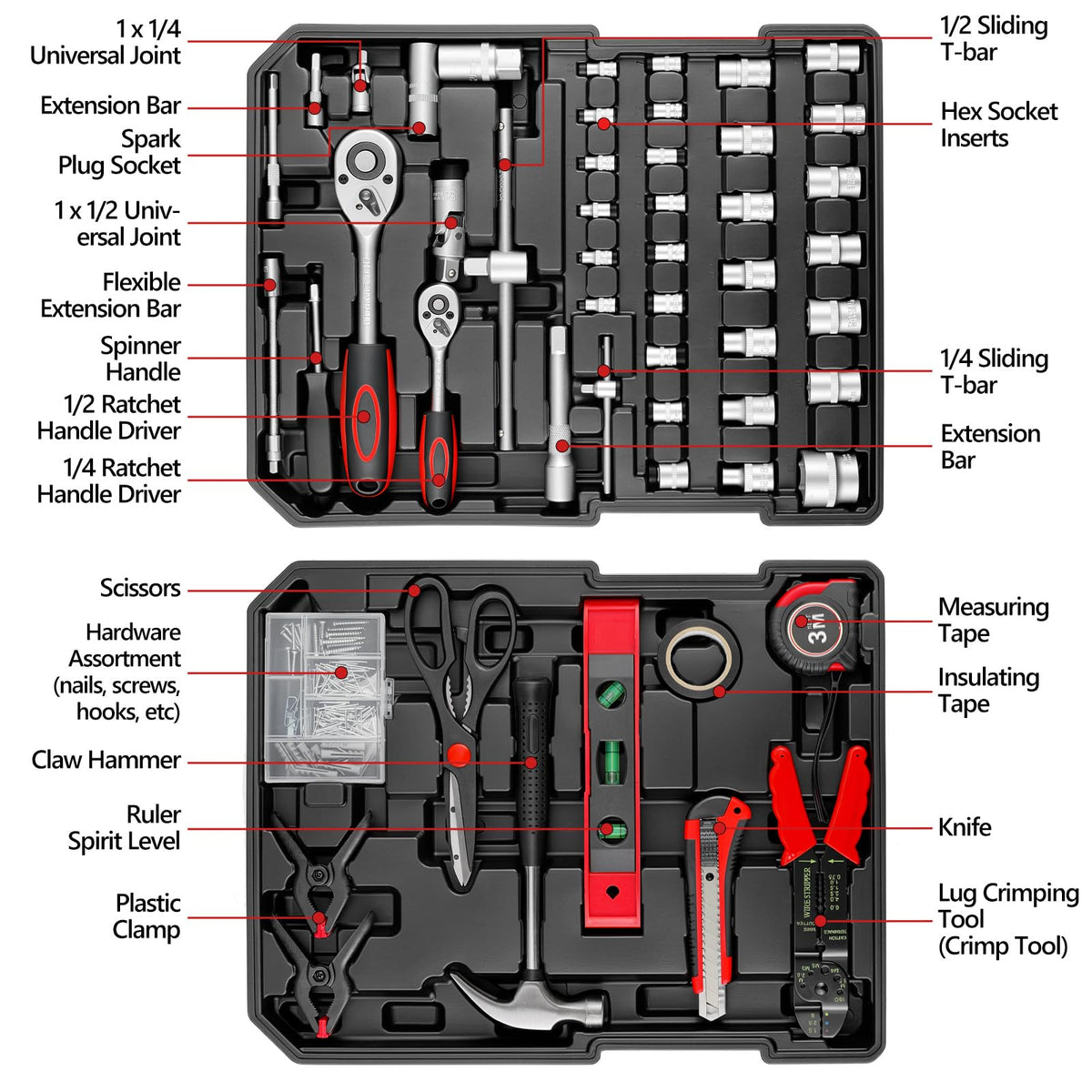 799-Piece Mechanic Tool Set with Rolling Tool Box M83686