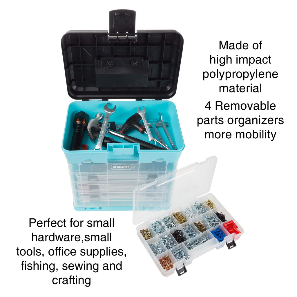 Light Blue Small Parts Organizer Box B937