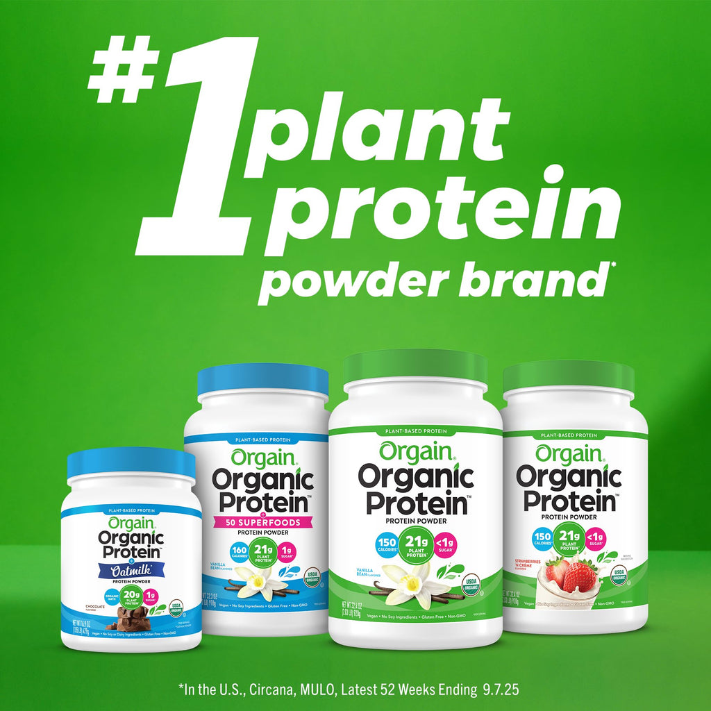 Organic Vegan Protein Powder, Vanilla, 1.25lb X220523