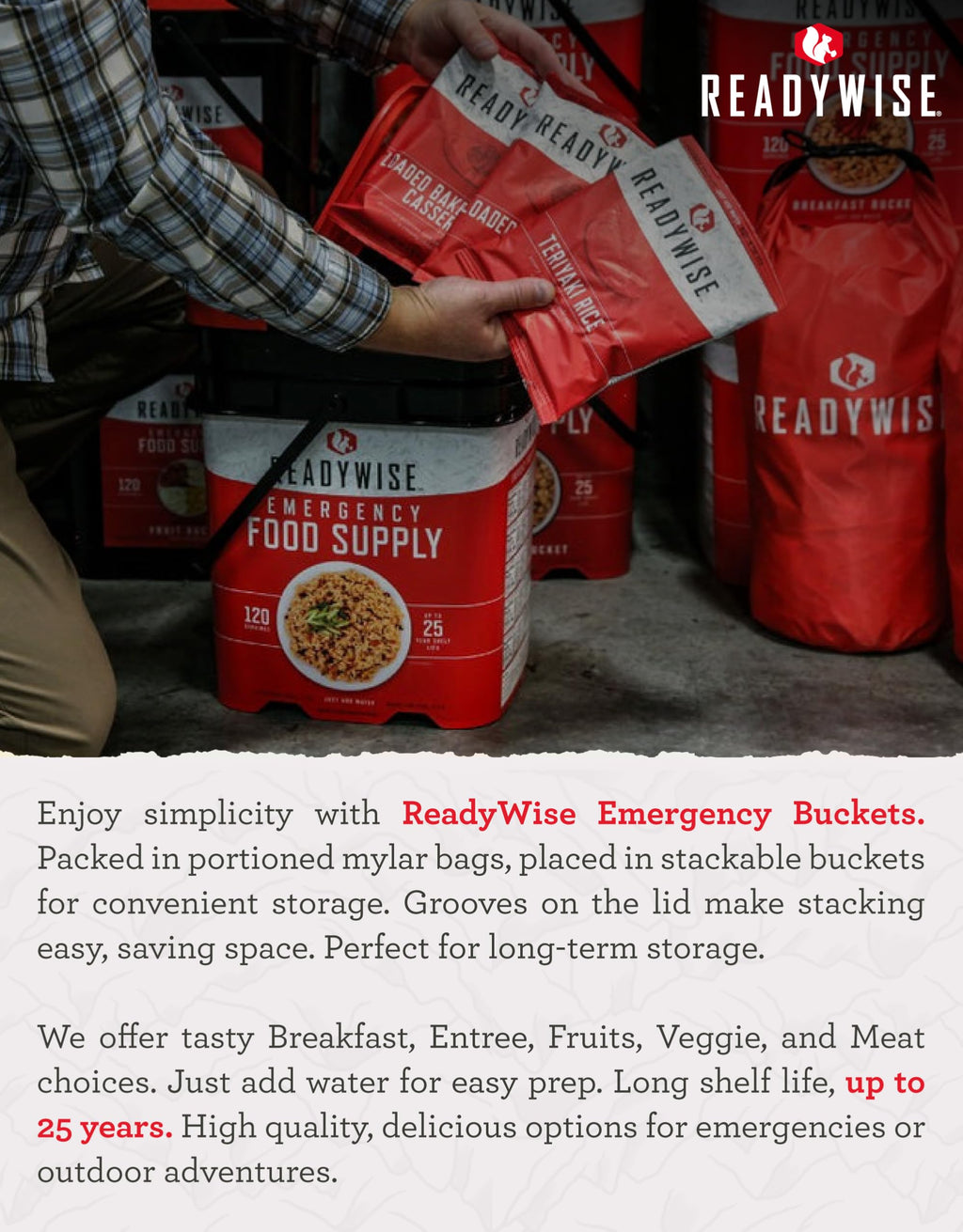 Emergency Food Supply Survival Bucket 132 Servings N29426