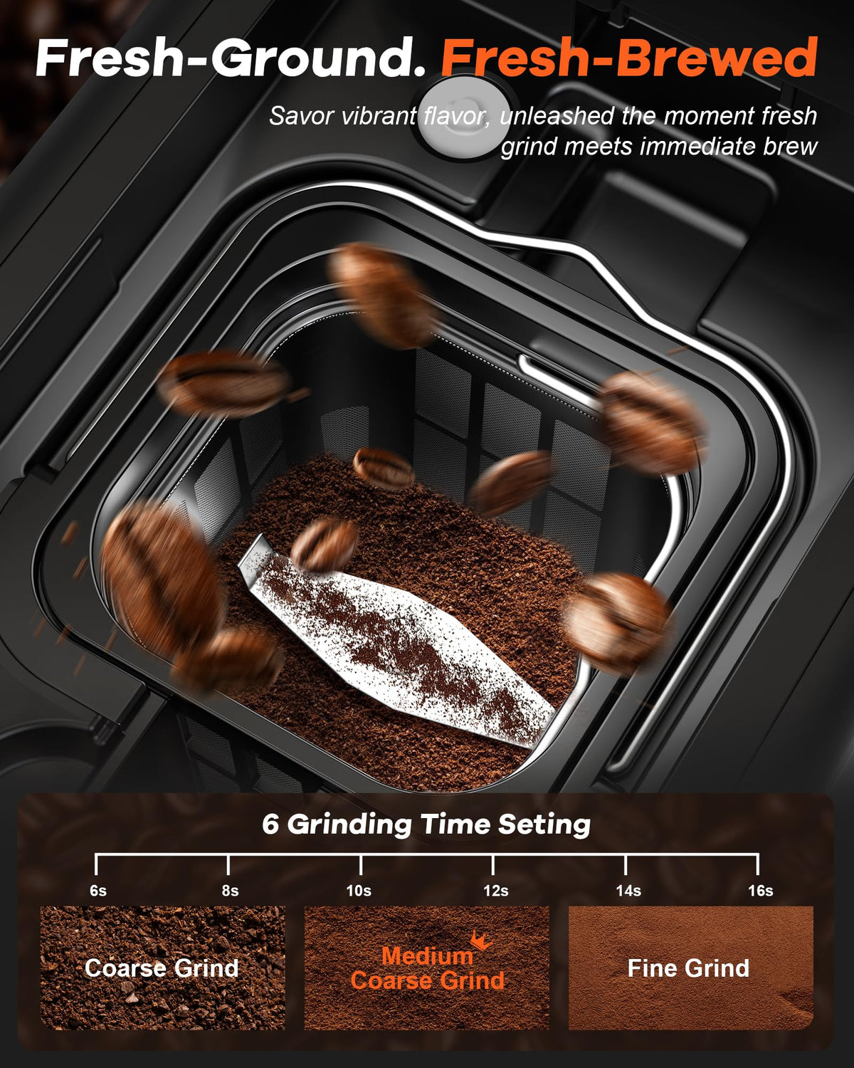 Single Serve Coffee Maker with Built-in Grinder Y362