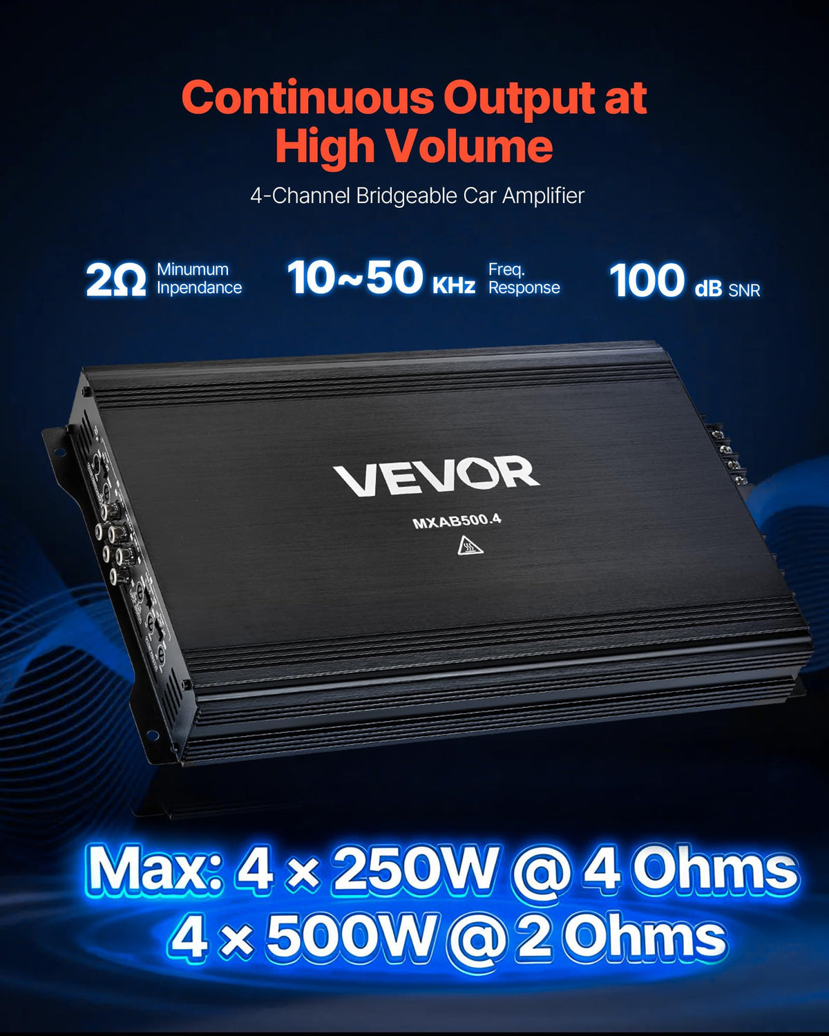 4 Channel Bridgeable Class A/B Car Audio Amplifier Z65414