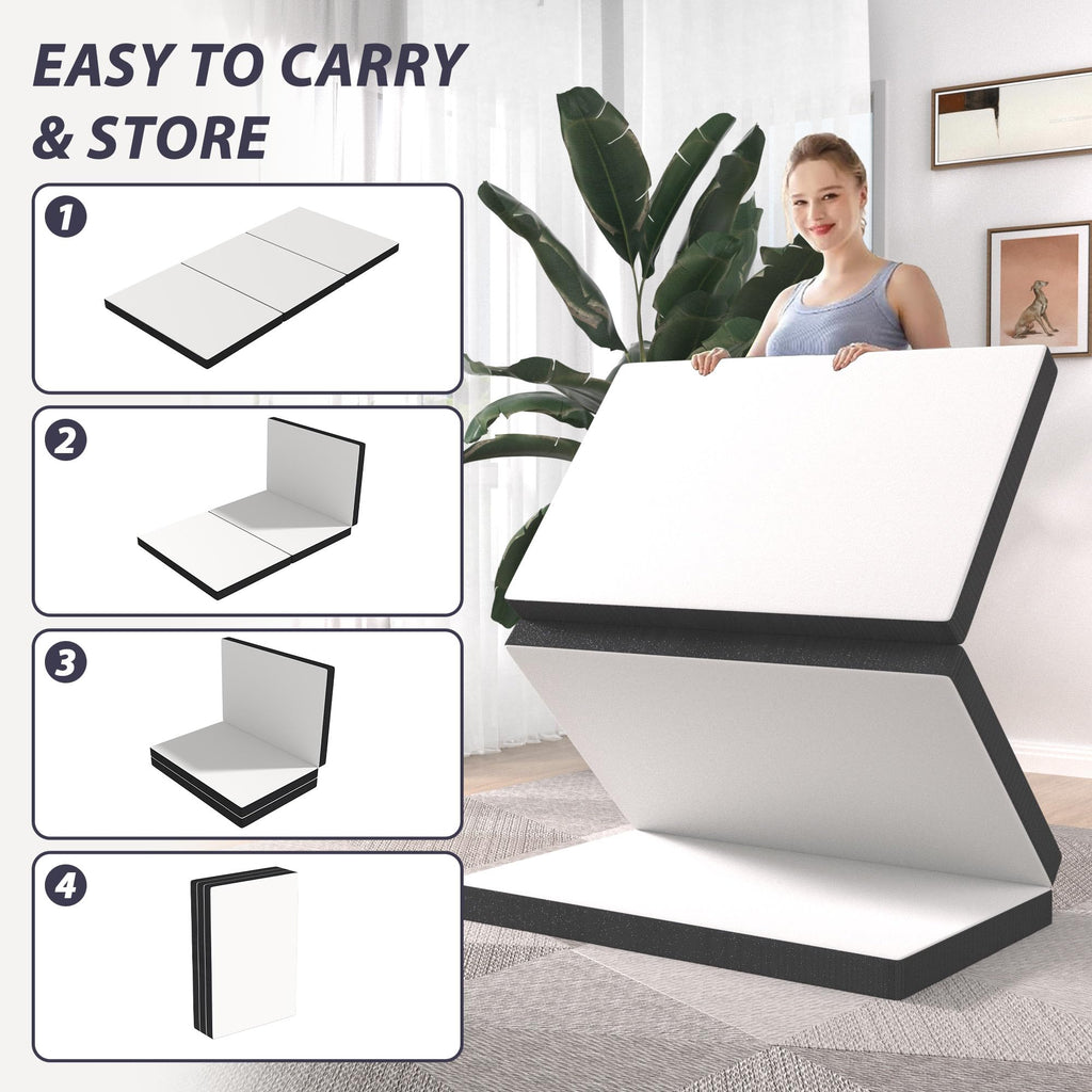 3 Inch Twin XL Tri Fold Memory Foam Mattress X206