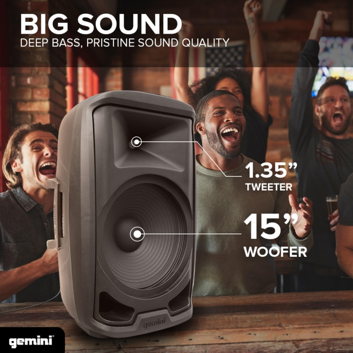 15" PA Speaker & Stand, 1000 Watts W596