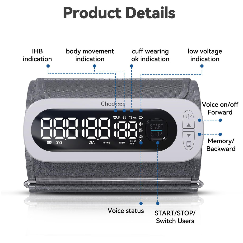 Rechargeable Automatic Upper Arm Blood Pressure Monitor S186229
