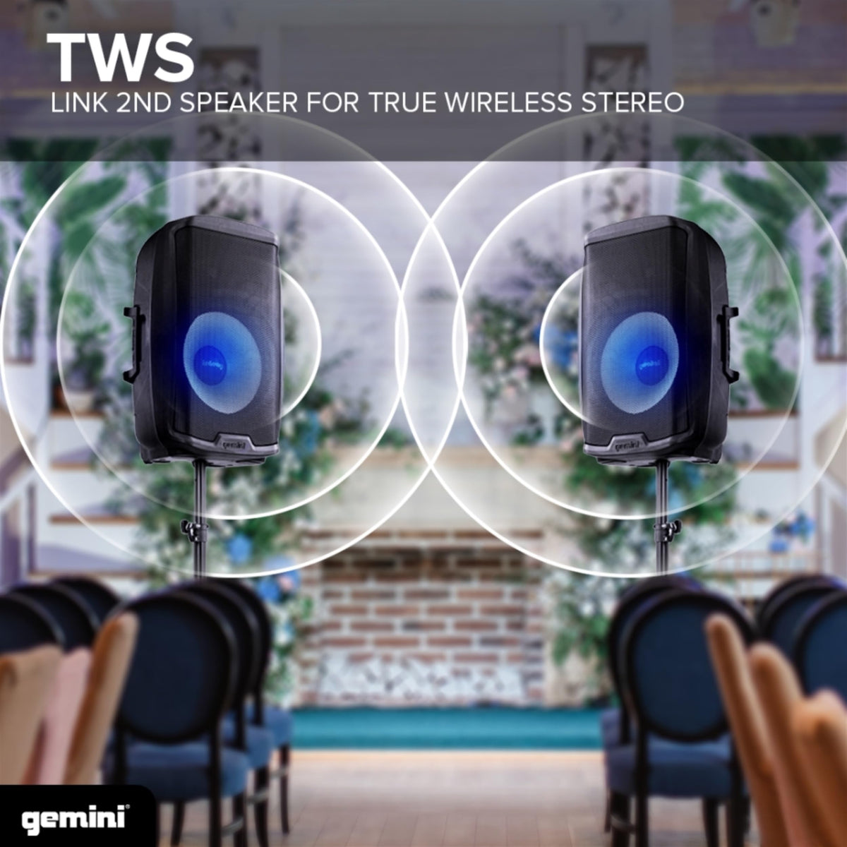 15" PA Speaker & Stand, 1000 Watts W596