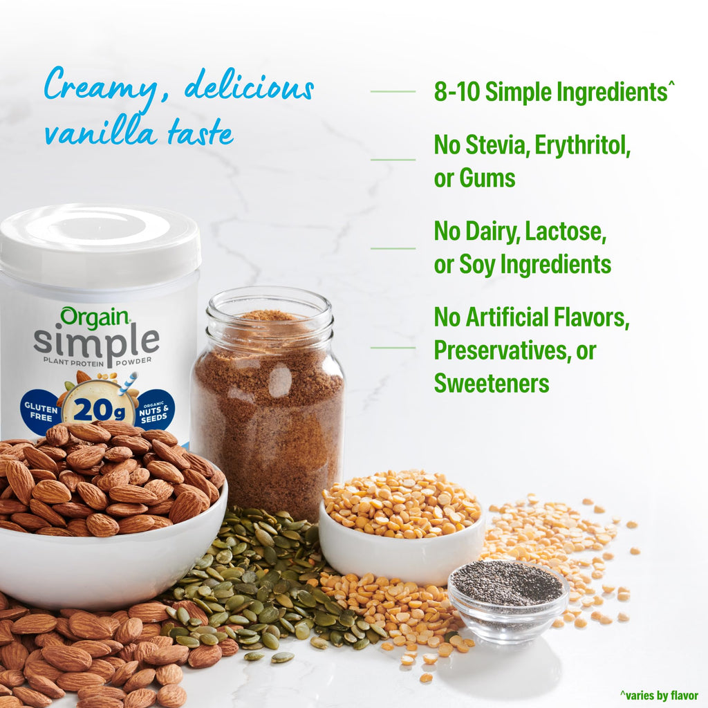Organic Vegan Protein Powder, Vanilla, 1.25lb X220523