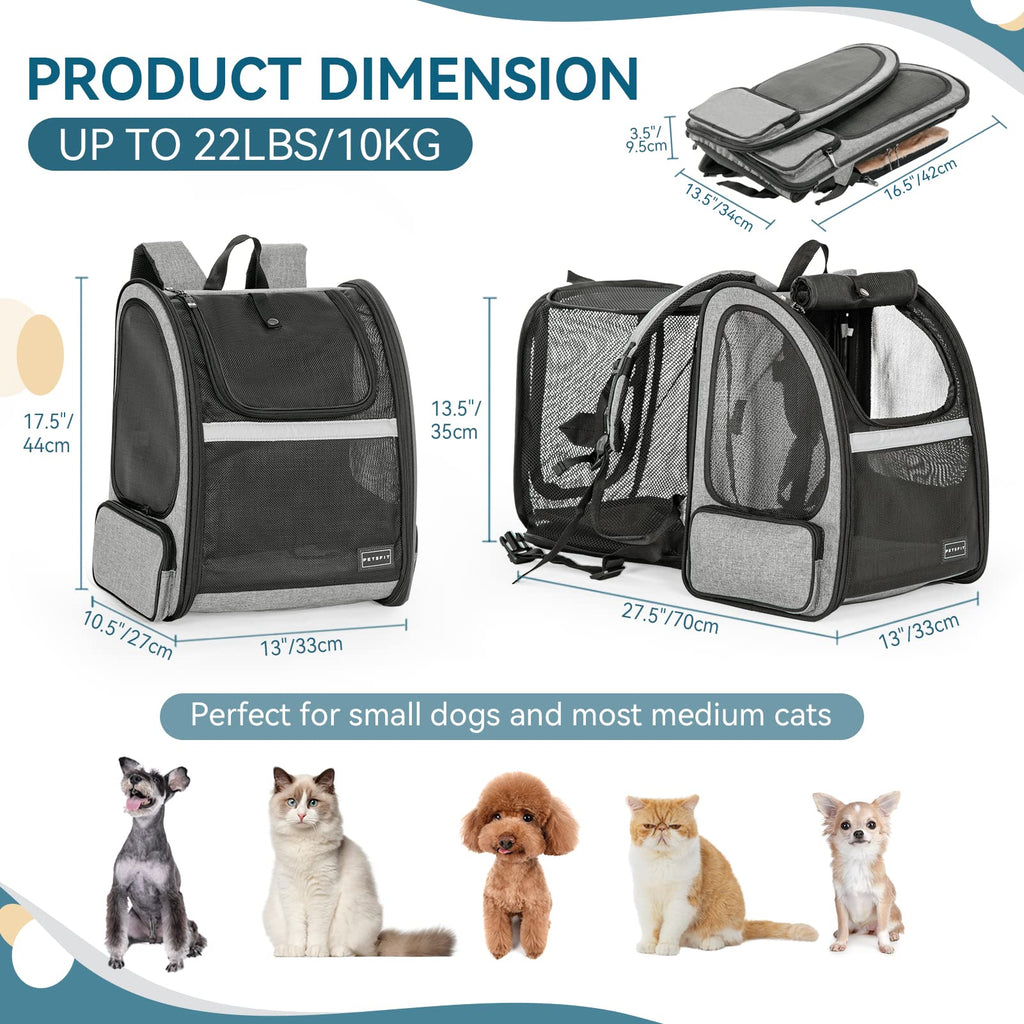 Dog Backpack Carrier with Fleece Mat N332295