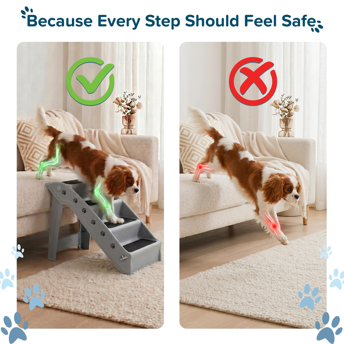 Lightweight Durable Plastic Dog Stairs G428