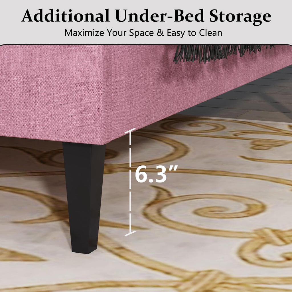 Twin Upholstered Platform Bed T319515