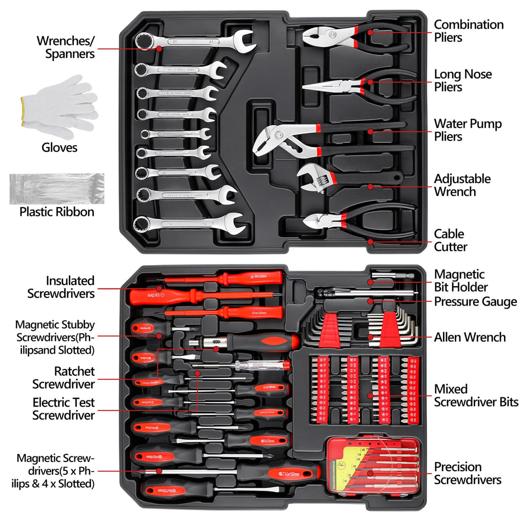 799-Piece Mechanic Tool Set with Rolling Tool Box M83686
