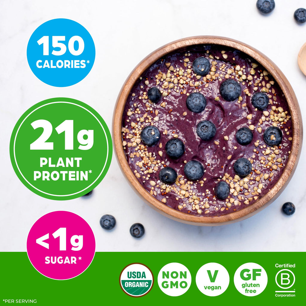 Organic Vegan 21g Protein Powder Vanilla Bean 1.02 lb I658