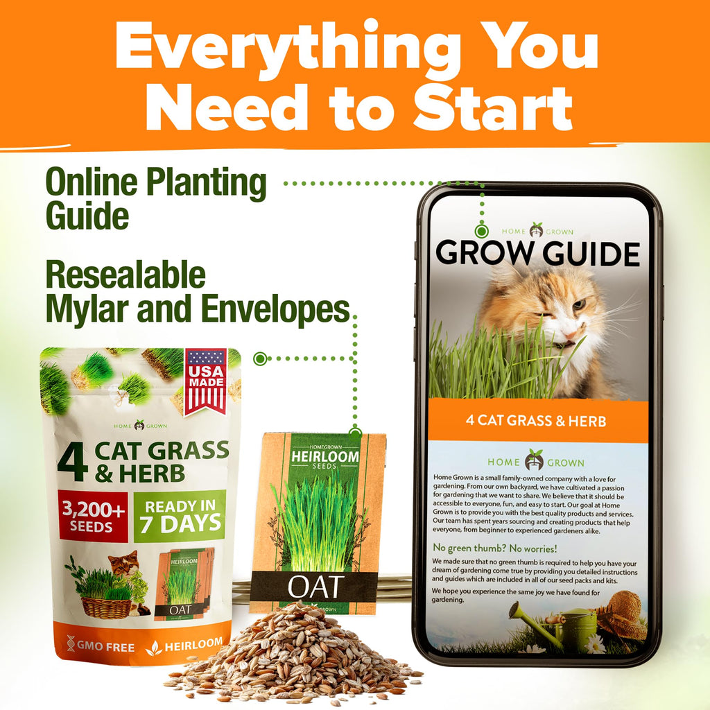 Indoor Cat Grass Refill 3,200+ Seeds G6360