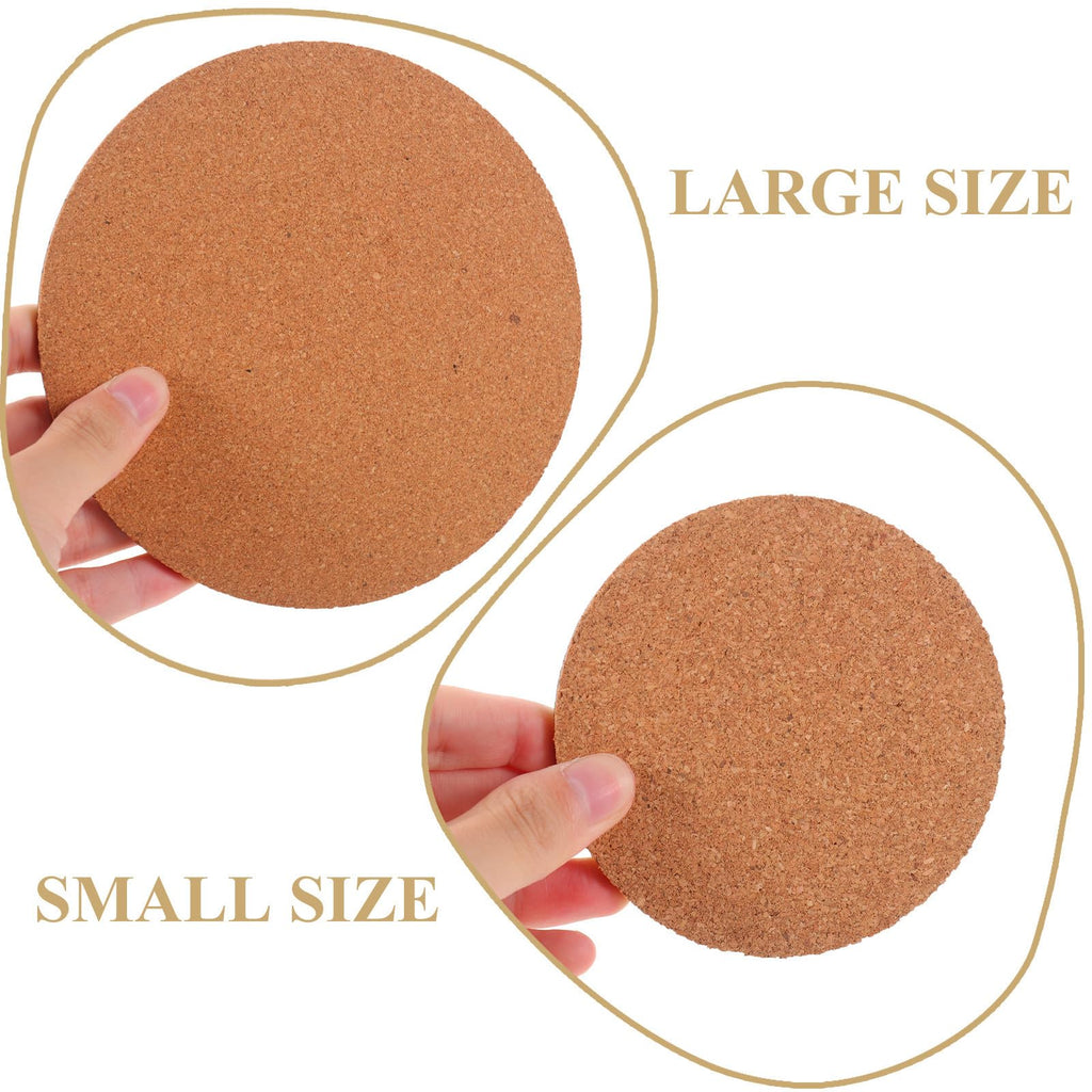 4pcs Round Cork Coasters with ABS Base E998
