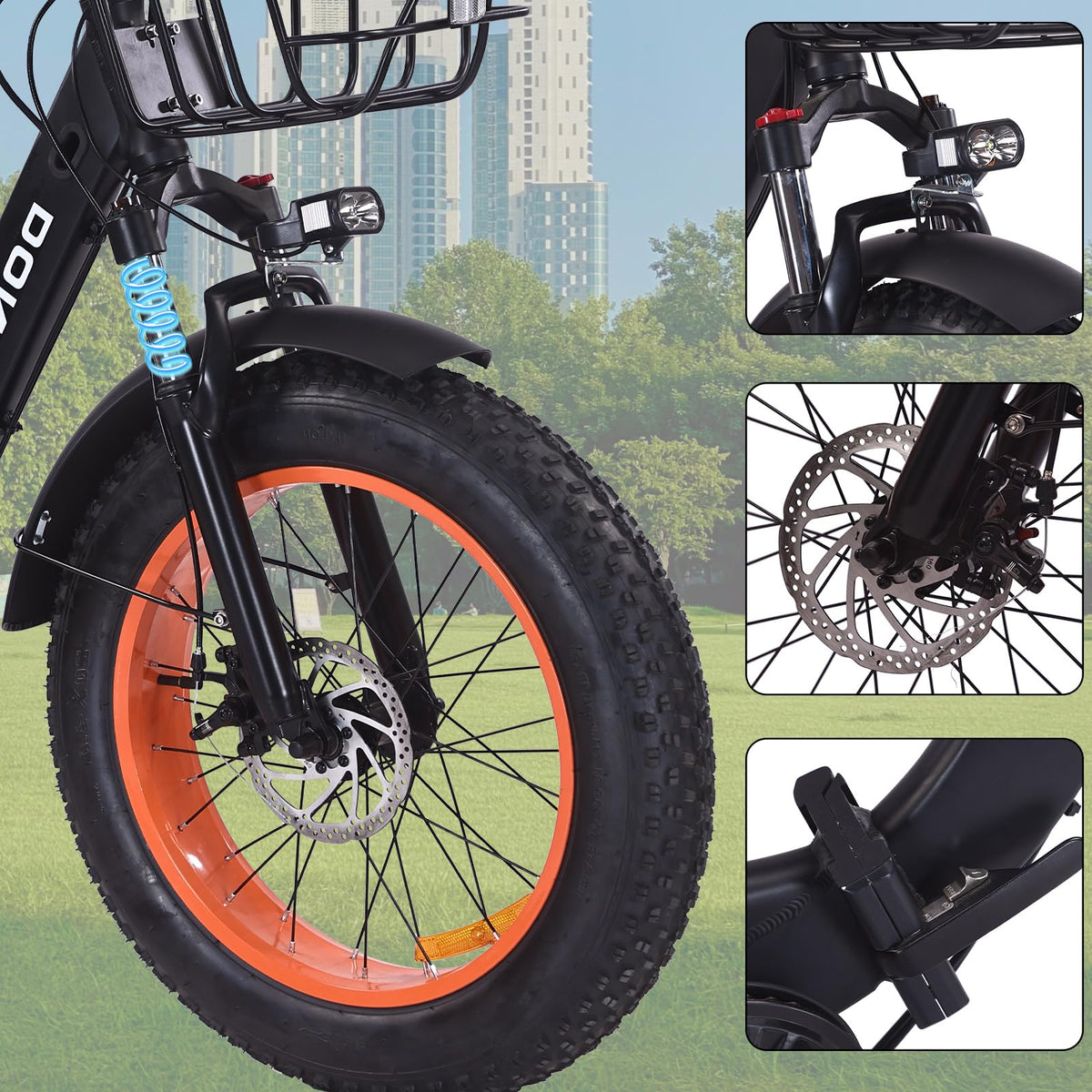 20"x4.0" Fat Tire 750W Folding Electric Tricycle 48V 15Ah Aluminum 7-Speed J8075