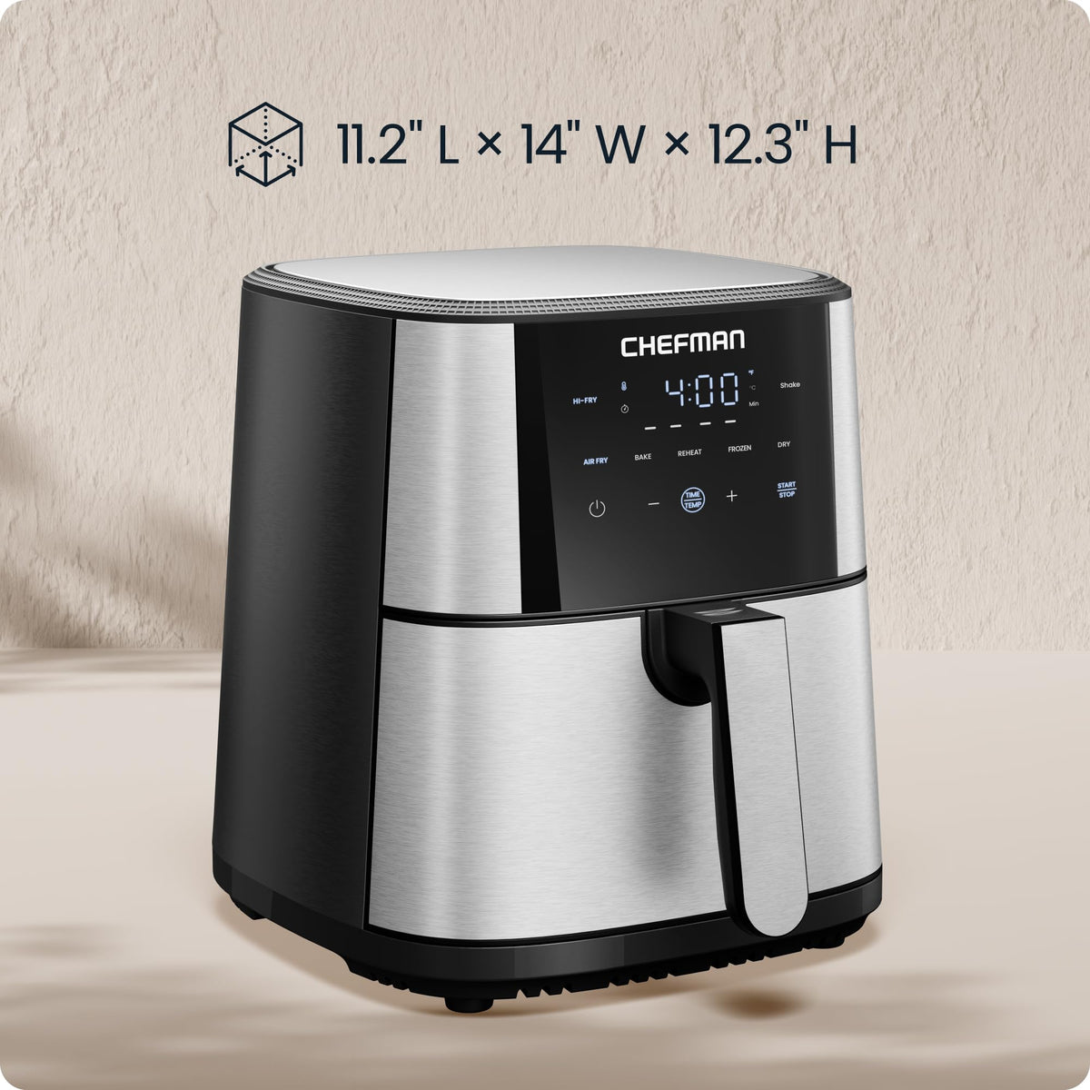 6 Qt 5-in-1 Nonstick Stainless Steel Air Fryer P213
