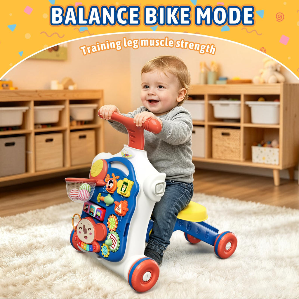 Blue 5 in 1 Baby Push Walker R7599