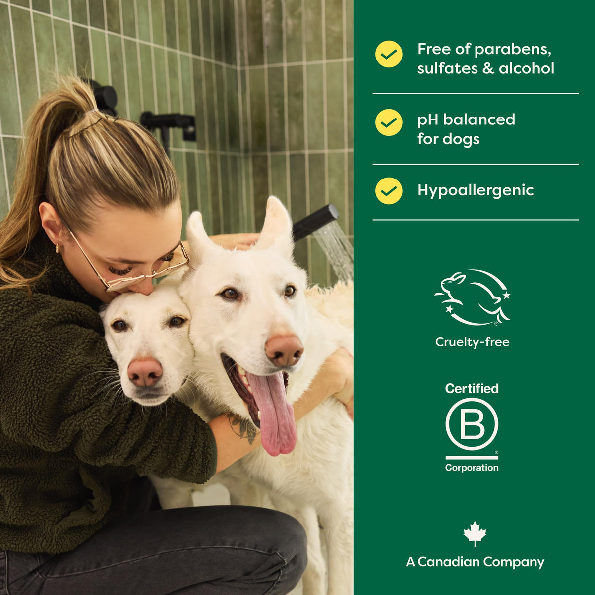 Hypoallergenic Dog Shampoo & Conditioner, 16 oz J9698