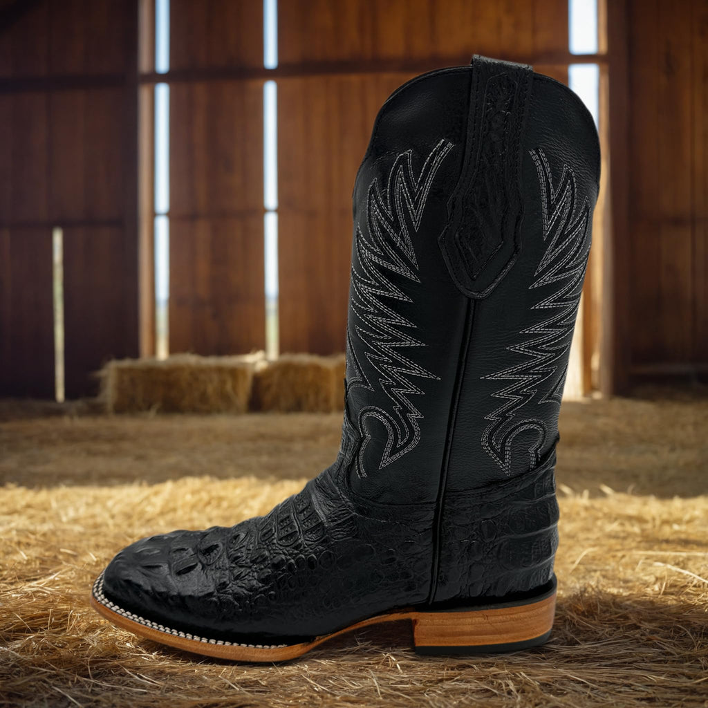 Mens Leather Square Toe Cowboy Boot Z3296