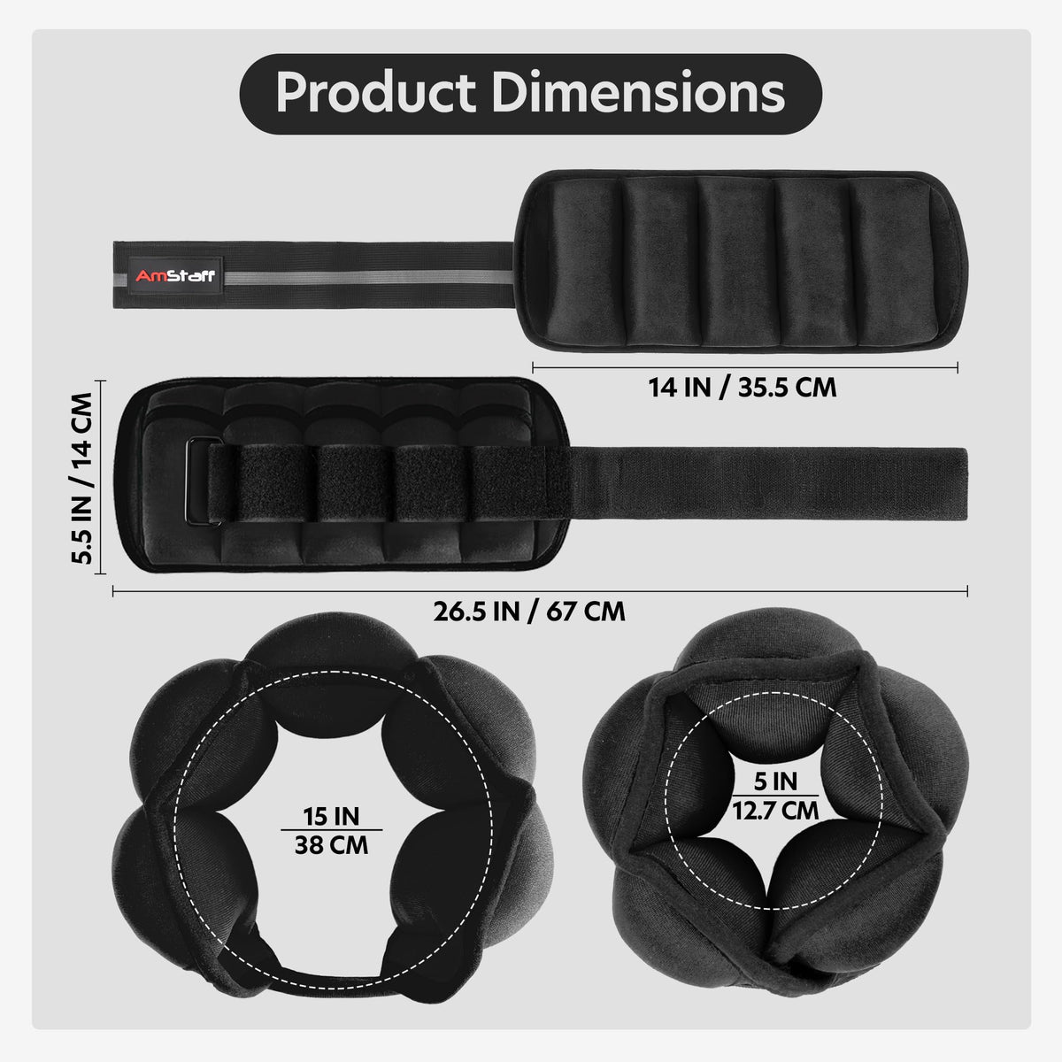 Adjustable Ankle Weights 1 Pair 10 lbs Set X21881