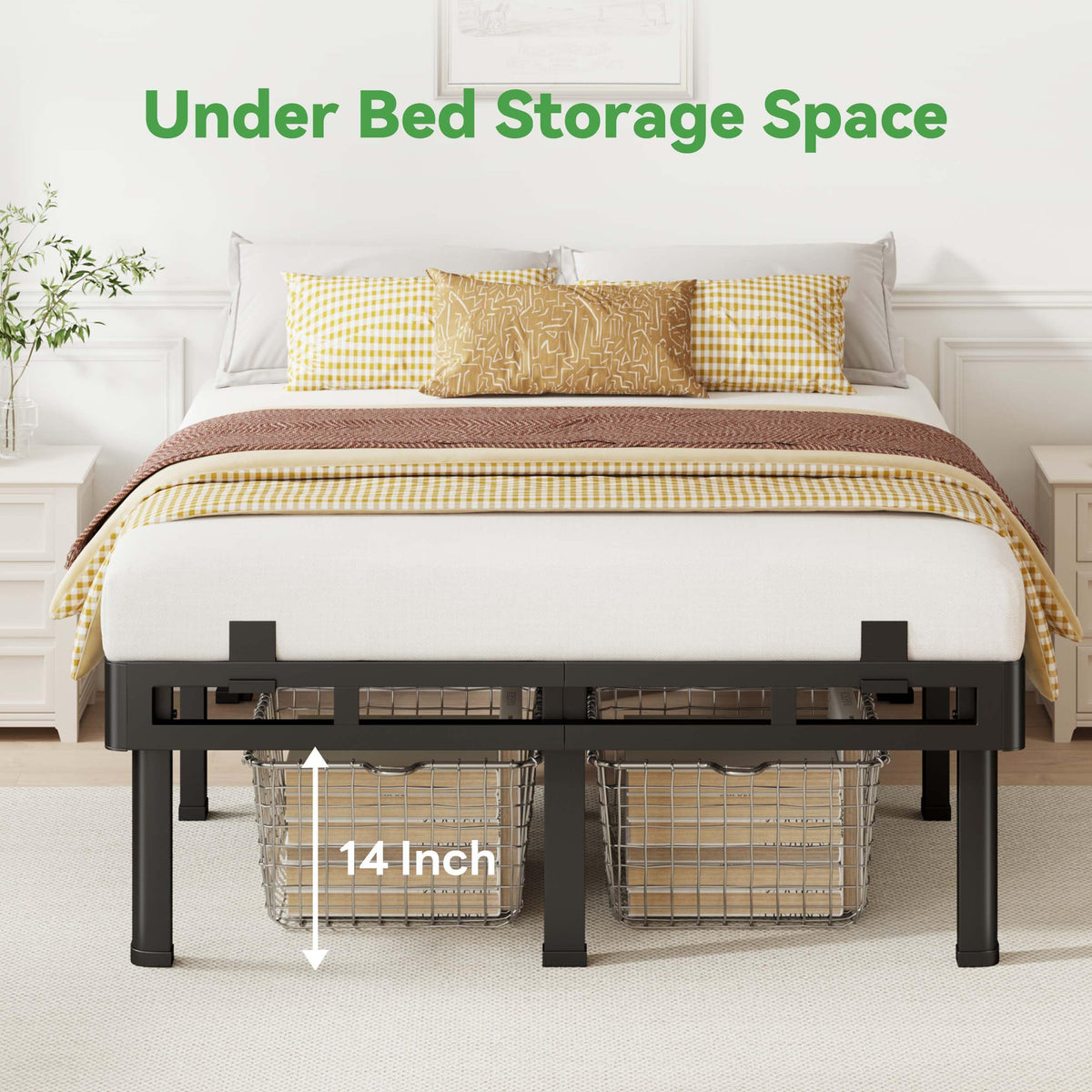 Queen 18 inch Metal Bed Frame T3865