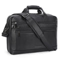 Black Leather 16 Inch Laptop Briefcase Bag A455
