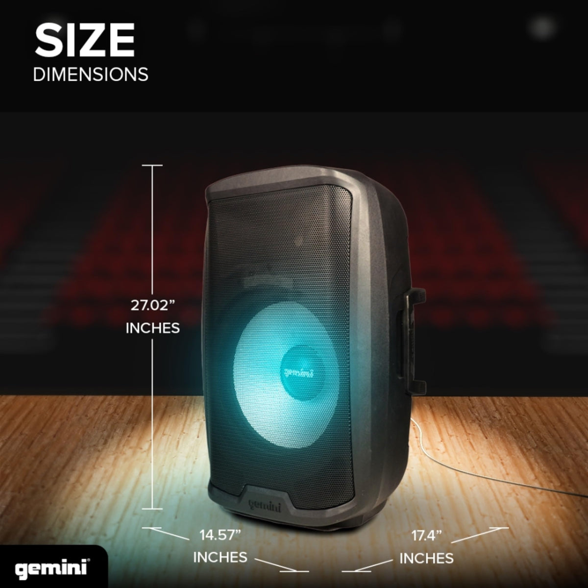 15" PA Speaker & Stand, 1000 Watts W596