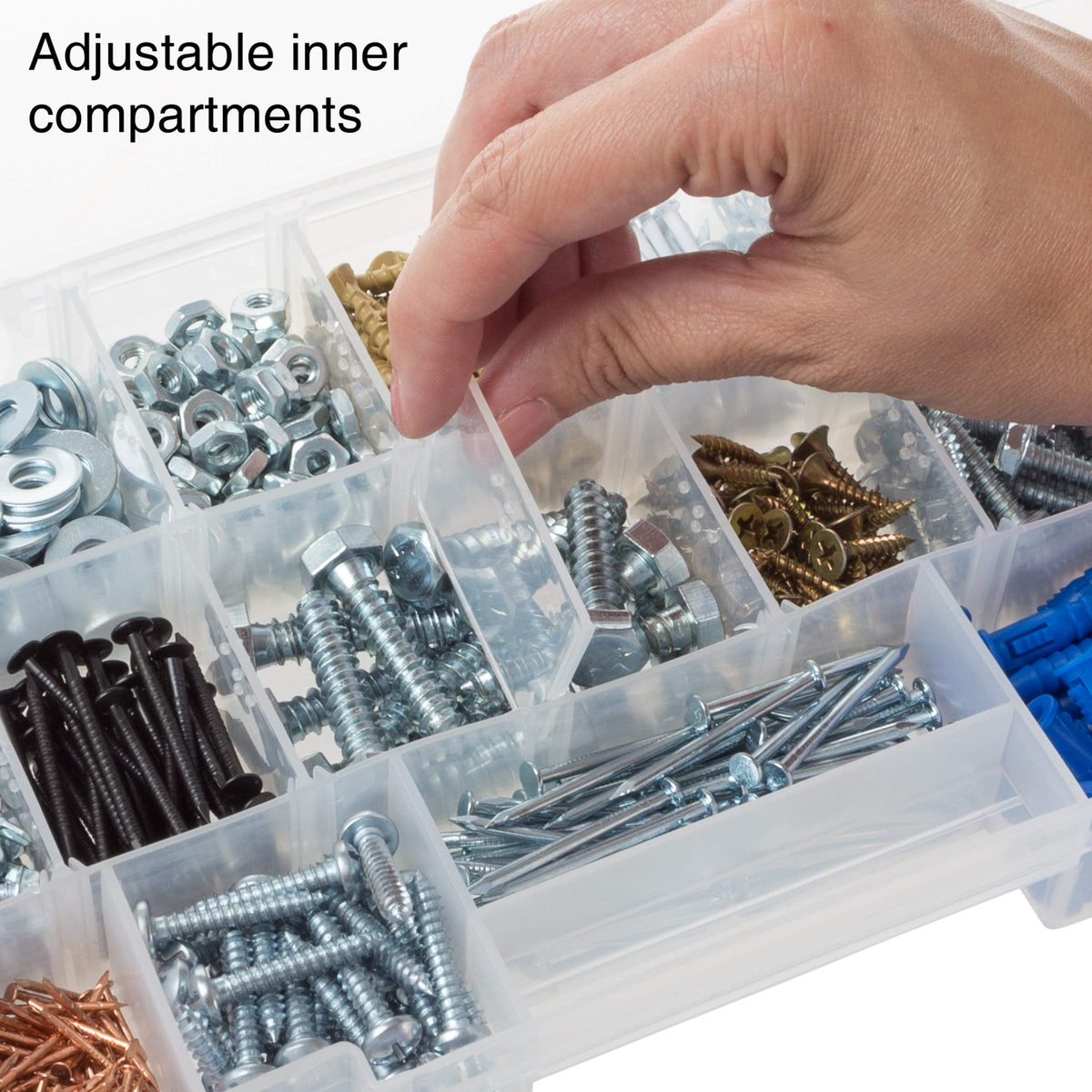 Light Blue Small Parts Organizer Box B937