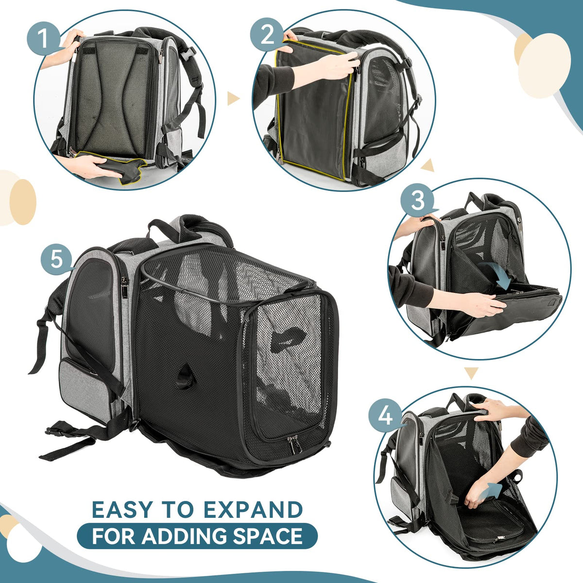 Dog Backpack Carrier with Fleece Mat N332295