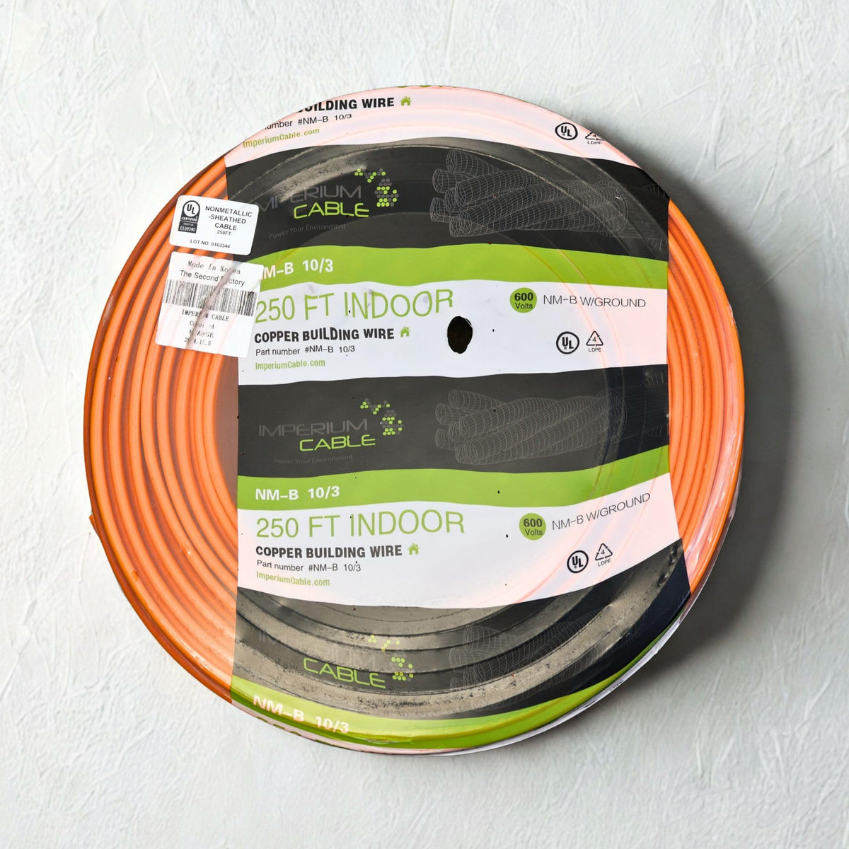 250ft Solid Copper Electrical Wire with Ground X444498