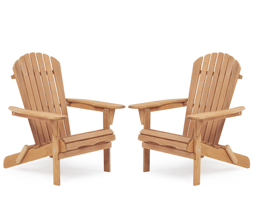 Wooden Folding Adirondack Chair Set of 2 O28897