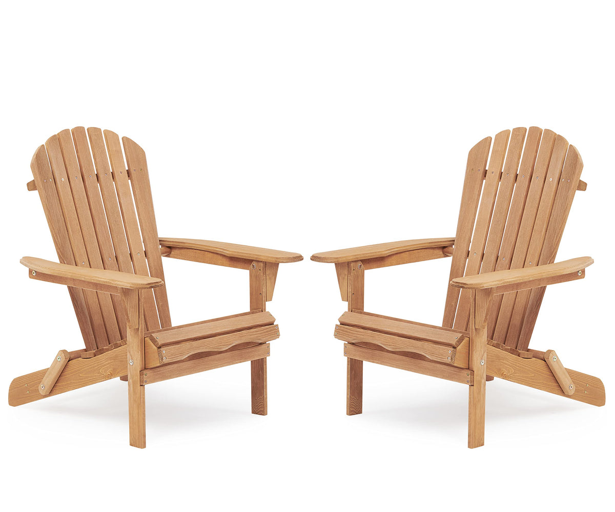 Wooden Folding Adirondack Chair Set of 2 O28897