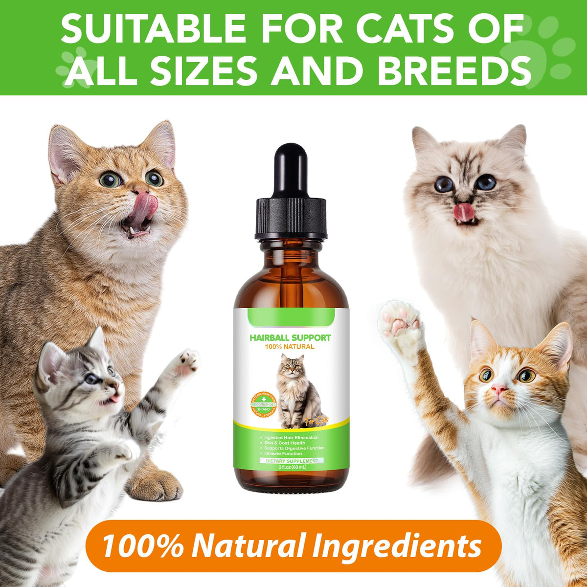 Natural Cat Hairball Treatment with Vitamins U69584