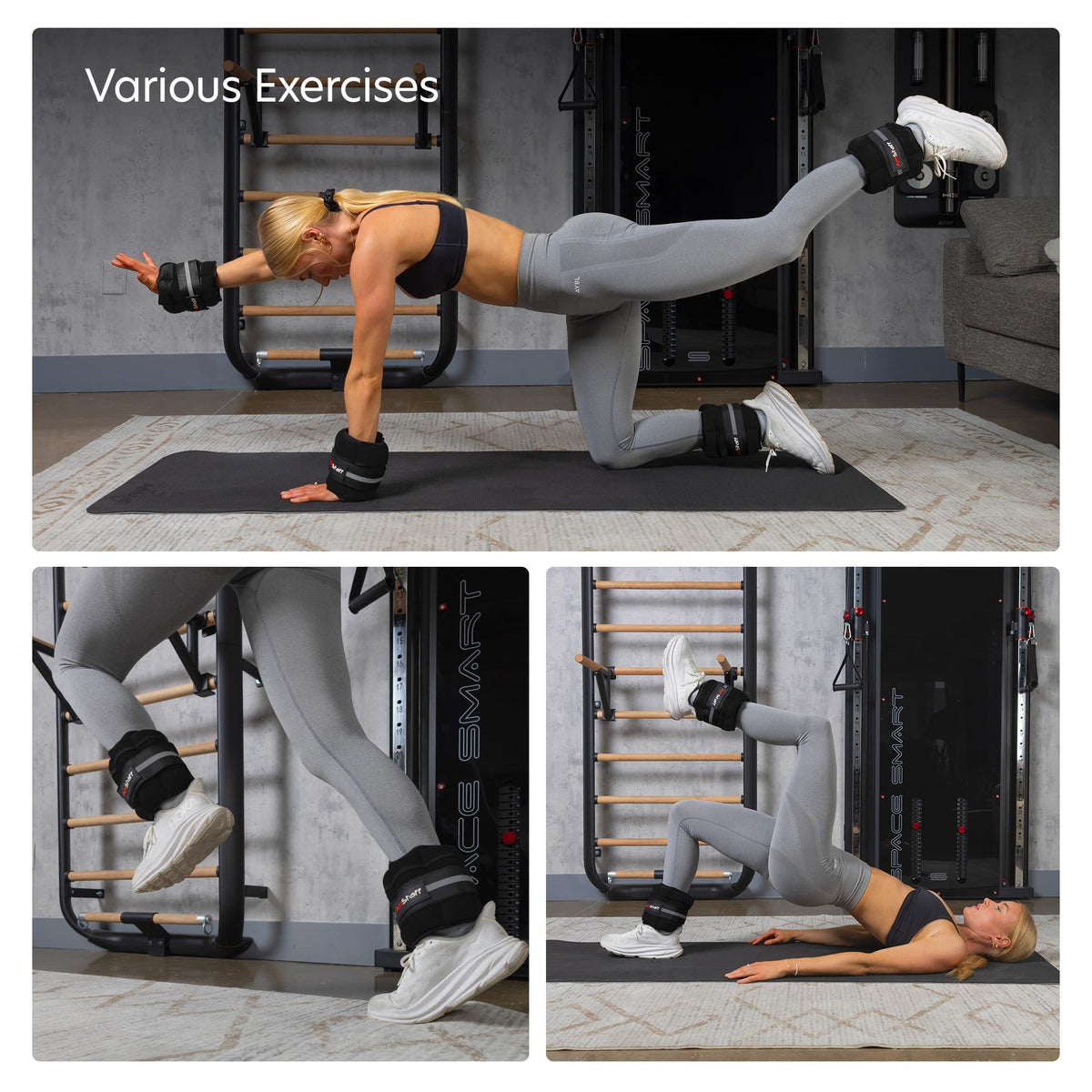 Adjustable Ankle Weights 1 Pair 10 lbs Set X21881