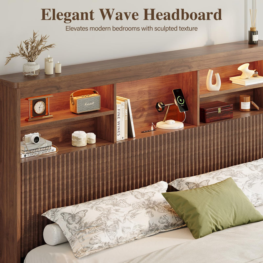 Queen Size Bed Frame with 4 Storage Drawers Q466719