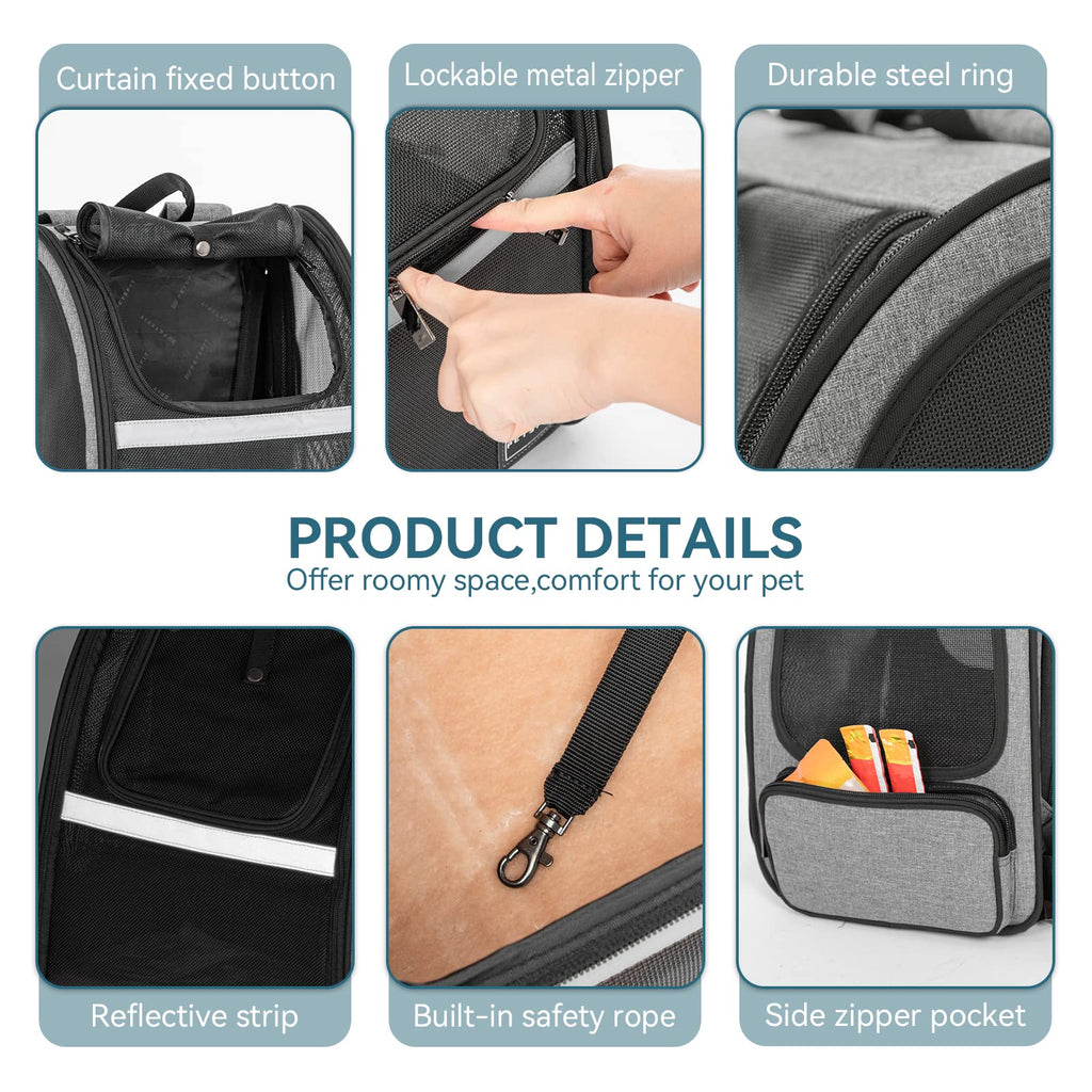 Dog Backpack Carrier with Fleece Mat N332295