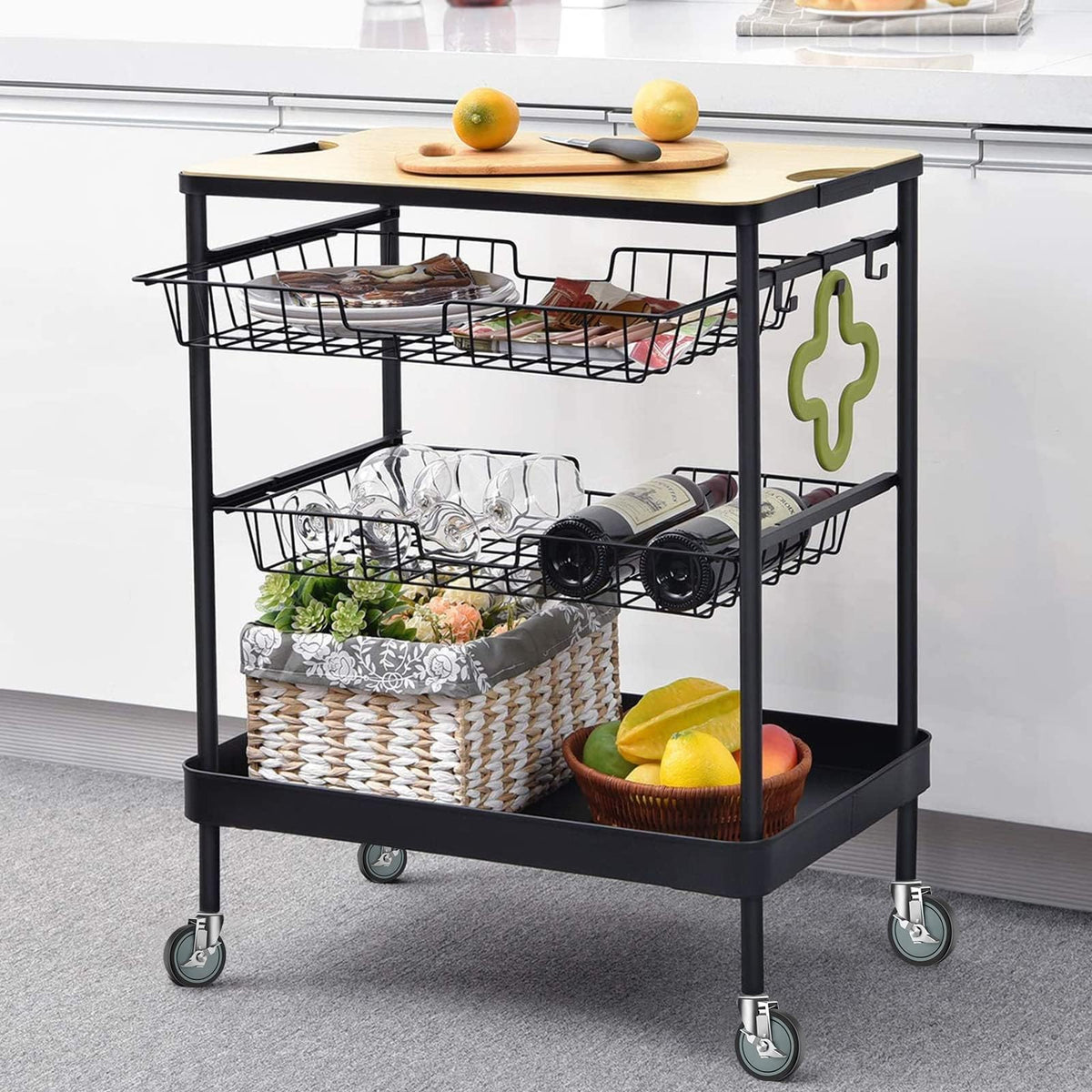 4 inches Casters for Wire Shelving Racks, Set of 4 S491