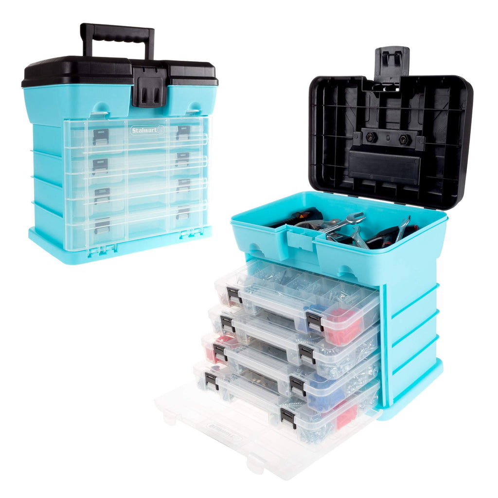Light Blue Small Parts Organizer Box B937
